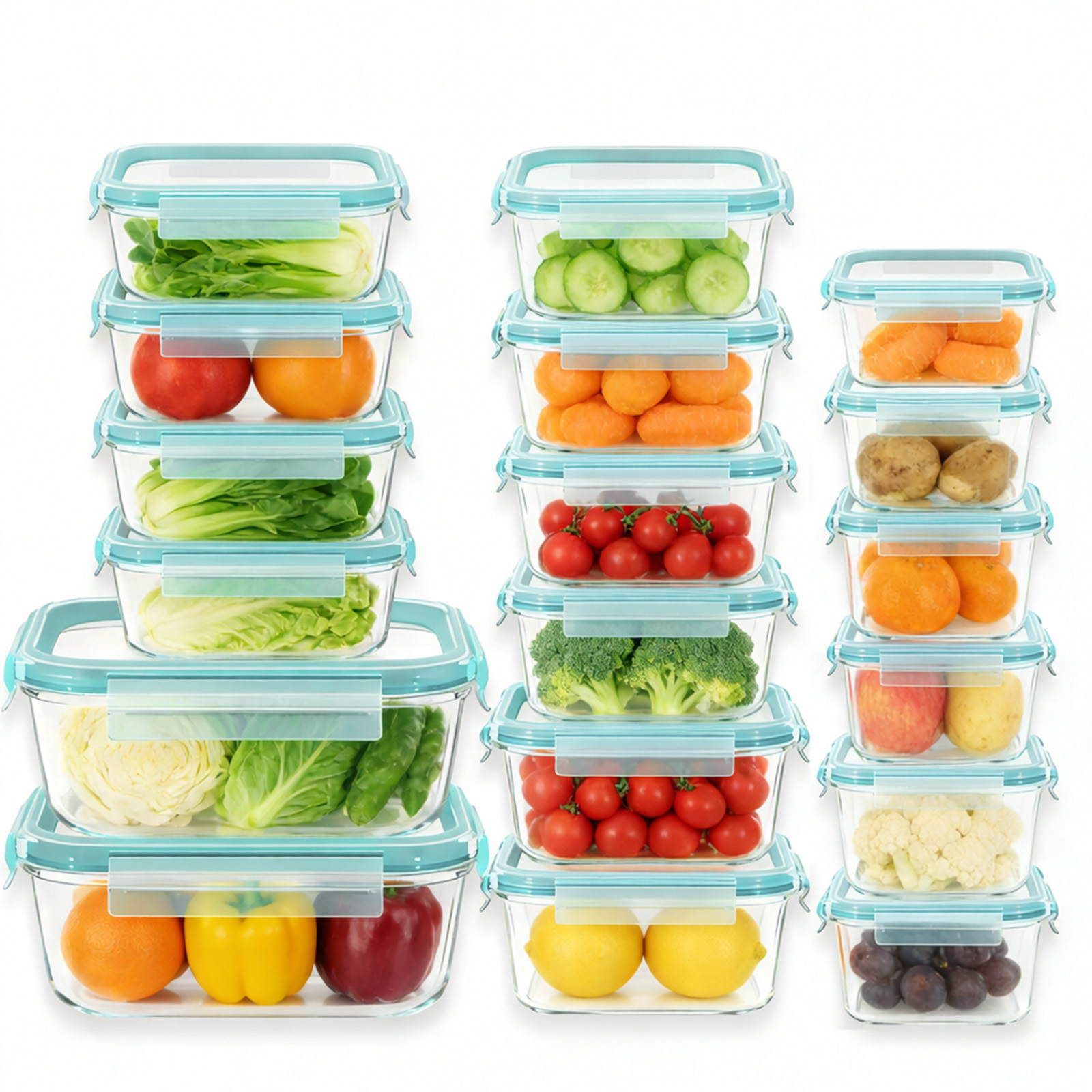Meal Prep Containers Xl - 18Pcs Glass Food Storage Containers Set