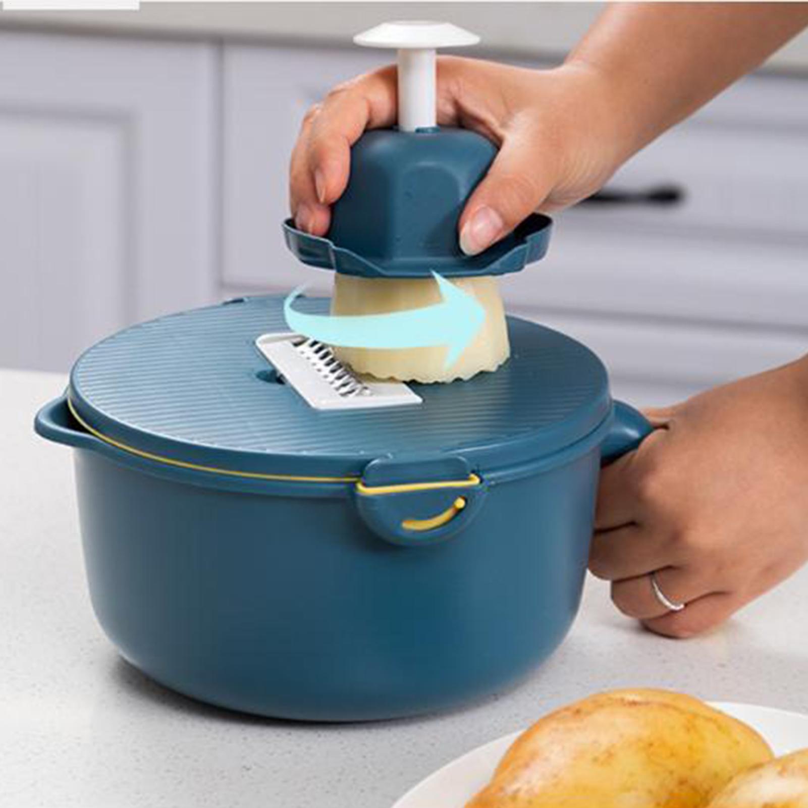 Meal Prep Potatoes - Veggie Slicer Kitchen Grater With Container