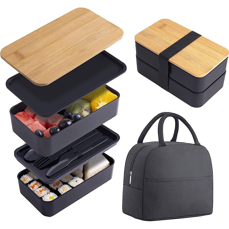 Stackable Bento Box with Utens - Meal Prep Burrito avis et prix