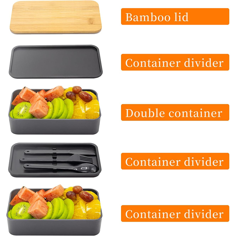 Stackable Bento Box with Utens - Meal Prep Burrito avis et prix