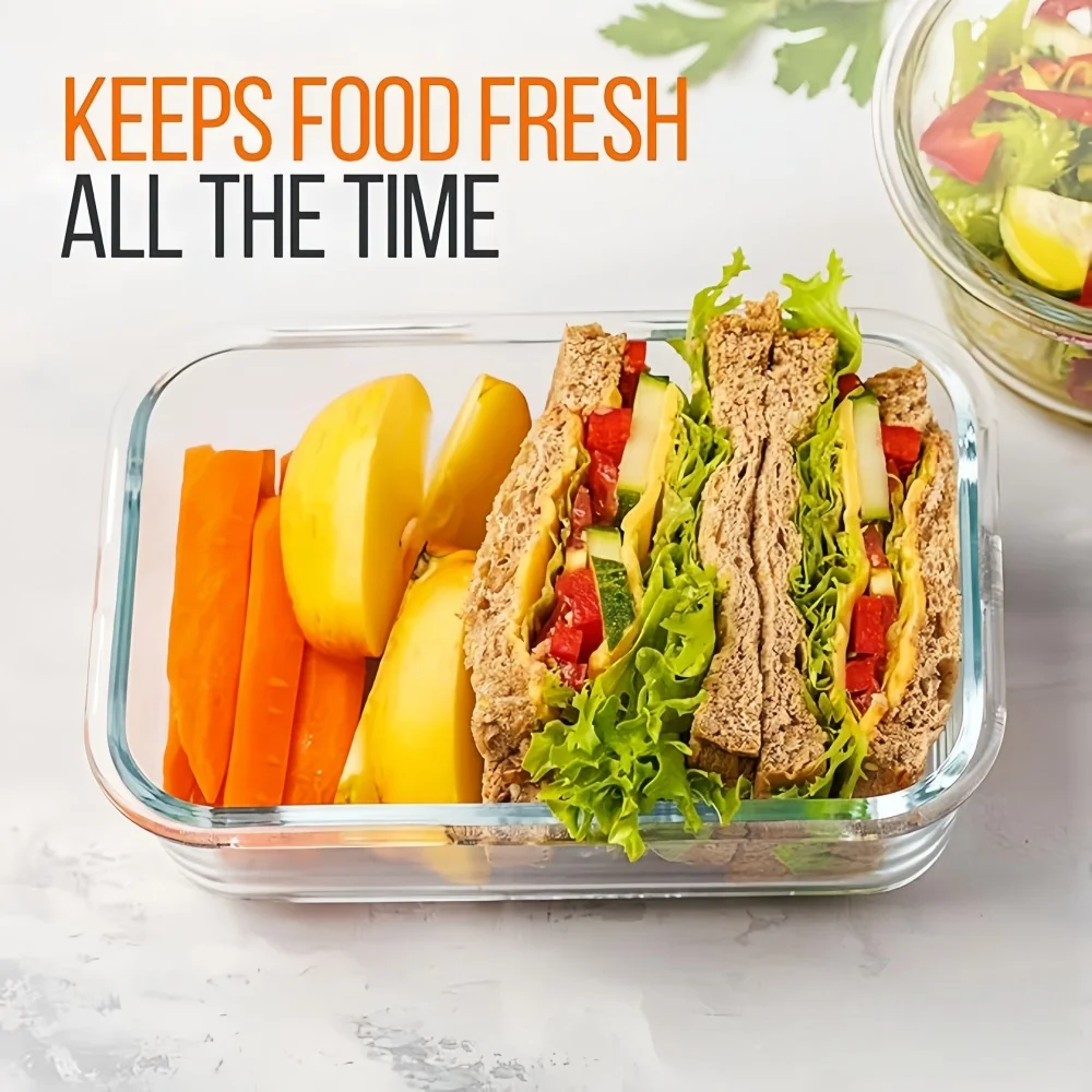 BPA-Free Glass Lunch Box Recta - Meal Prep Burrito avis et prix
