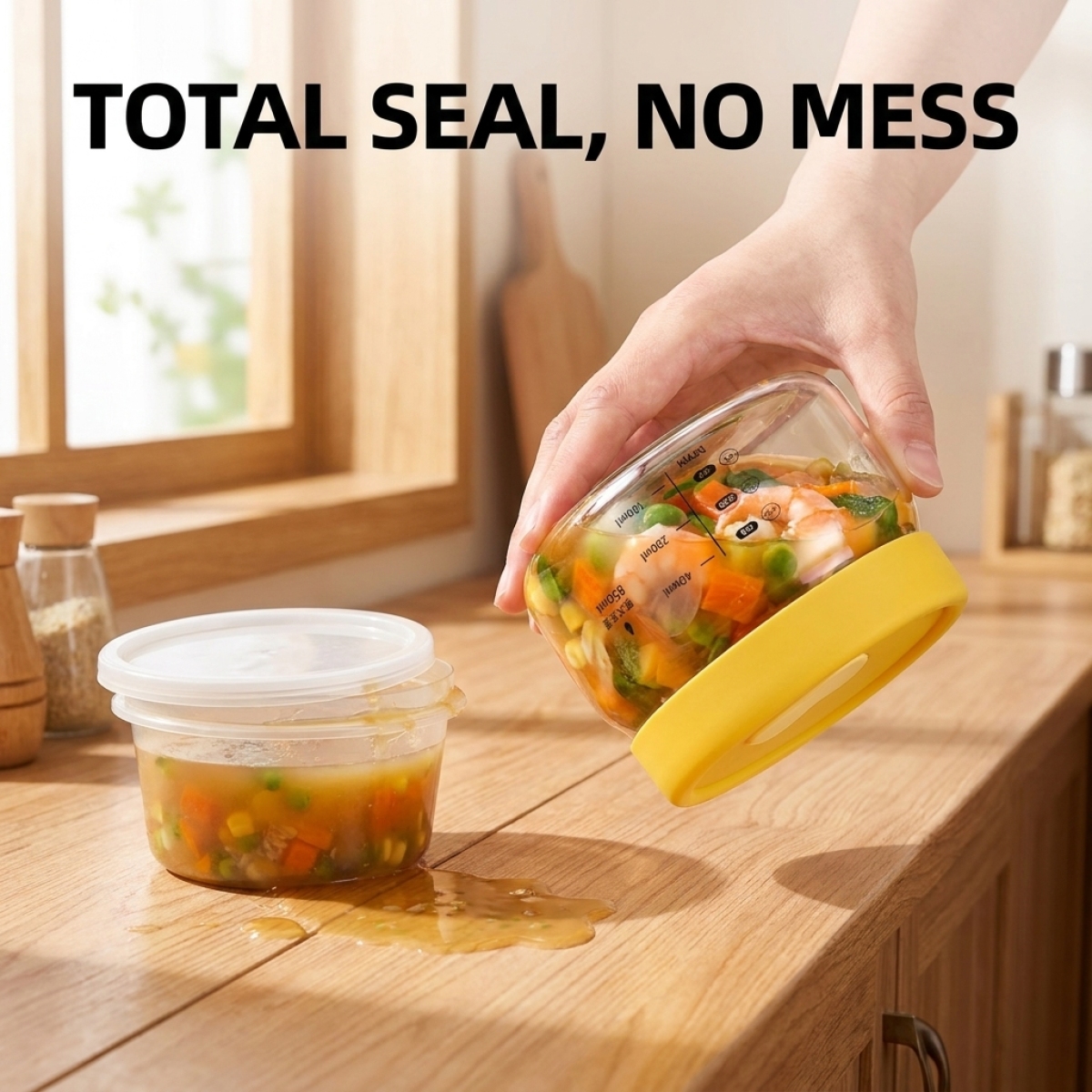 Hot Sale Yellow Glass Food Con - Meal Prep Yellow avis et prix