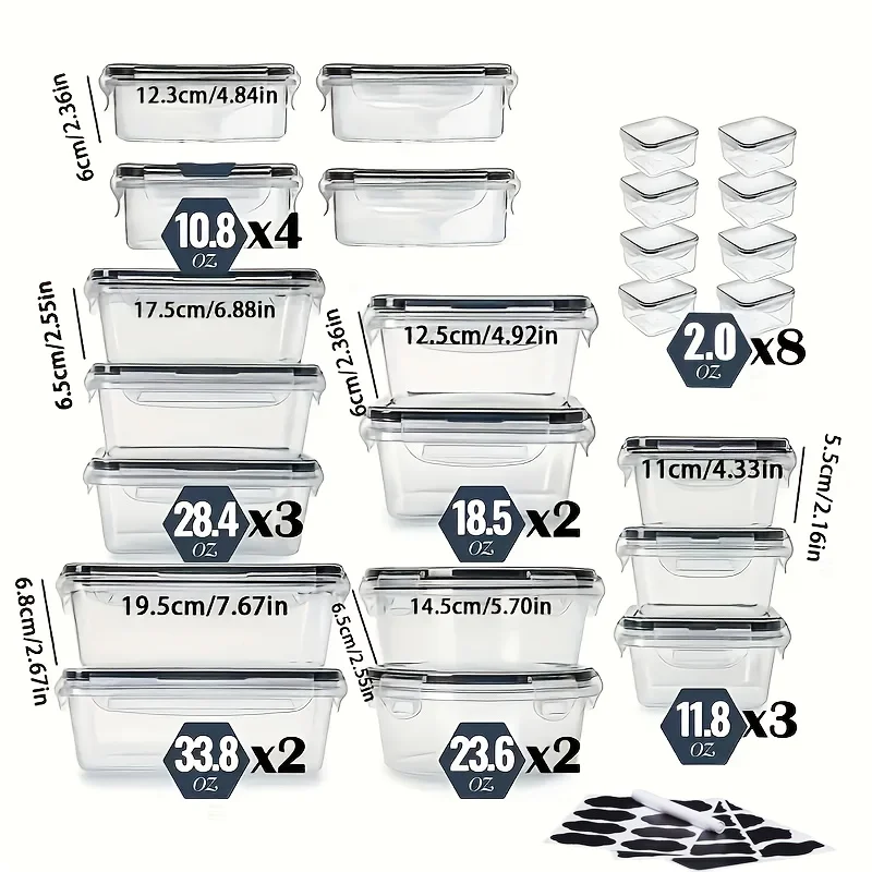 48-Piece Leakproof Food Storag - Meal Prep Easy avis et prix